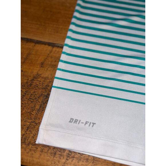 Mens Nike Tiger Woods Collection Gray Sea Green Stripe Southern Highlands Size L - Picture 3 of 9